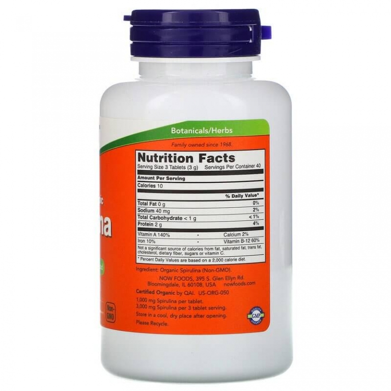 NOW Foods Spirulina 1000 Mg Tabletten Online Kaufen Fatburners At