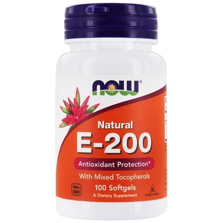 NOW Foods Vitamin E-200 Natural 100 Softgels